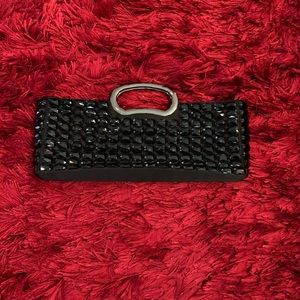 Black beaded purse